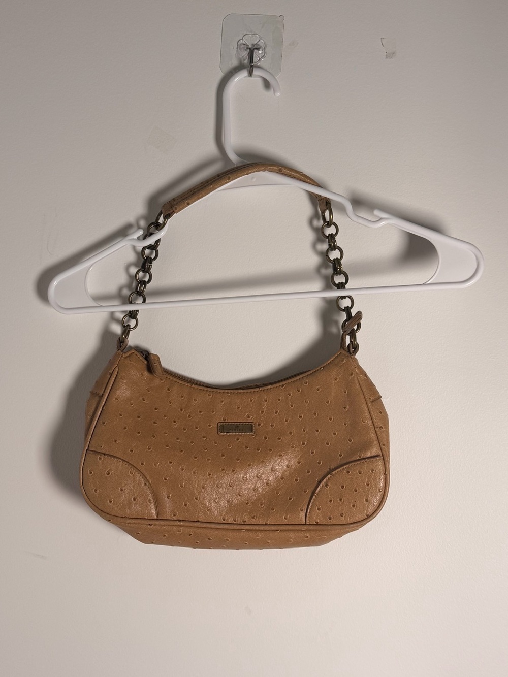 Minicci Tan pebbled metal shoulder cute classy bag